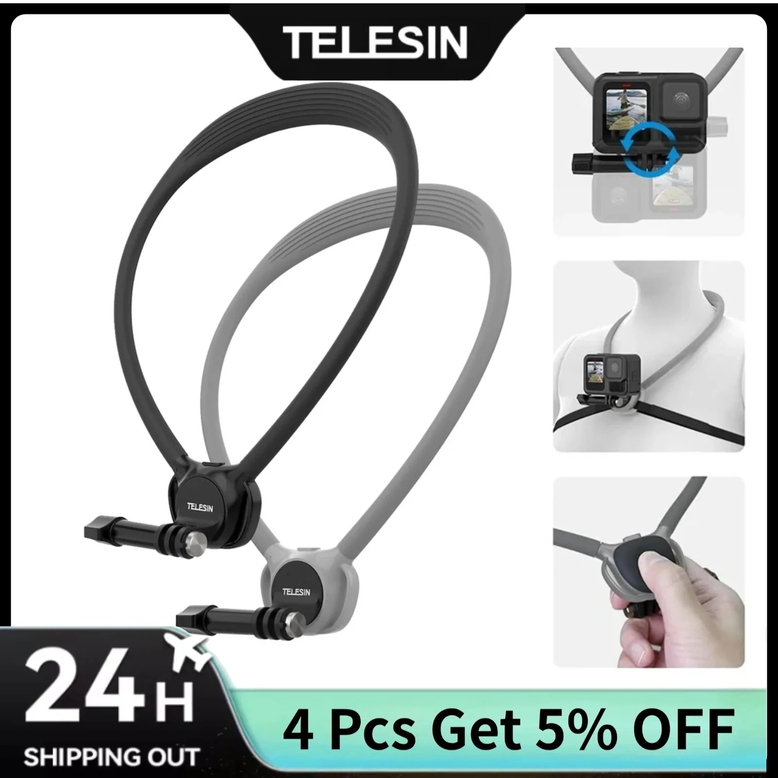 TELESIN Silicone Neck Mount fo - Insta360 Camera Go 3 recension och pris